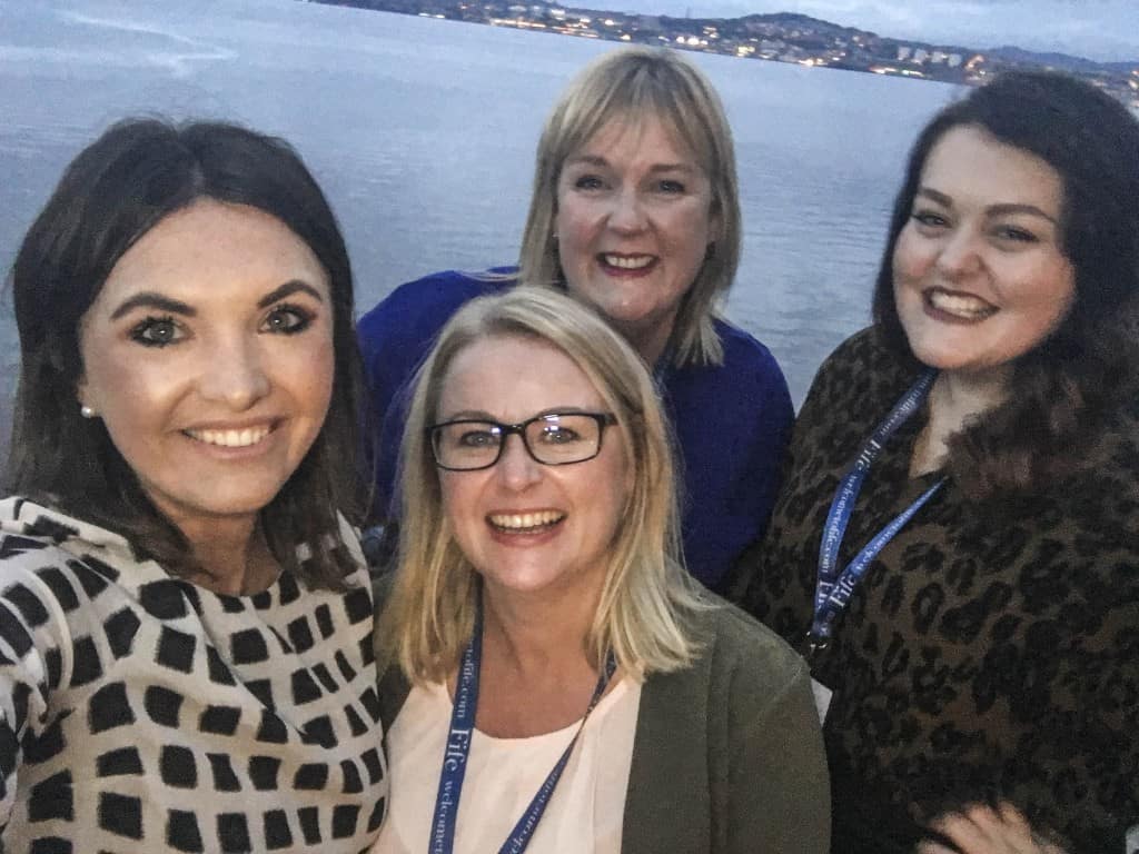 Aberdeen based bloggers having a great time in Fife; from left Julia Bryce of Just Julia, Michelle & Lesley of Lost in Food and Sarah of Blogs, Vlogs, etc.