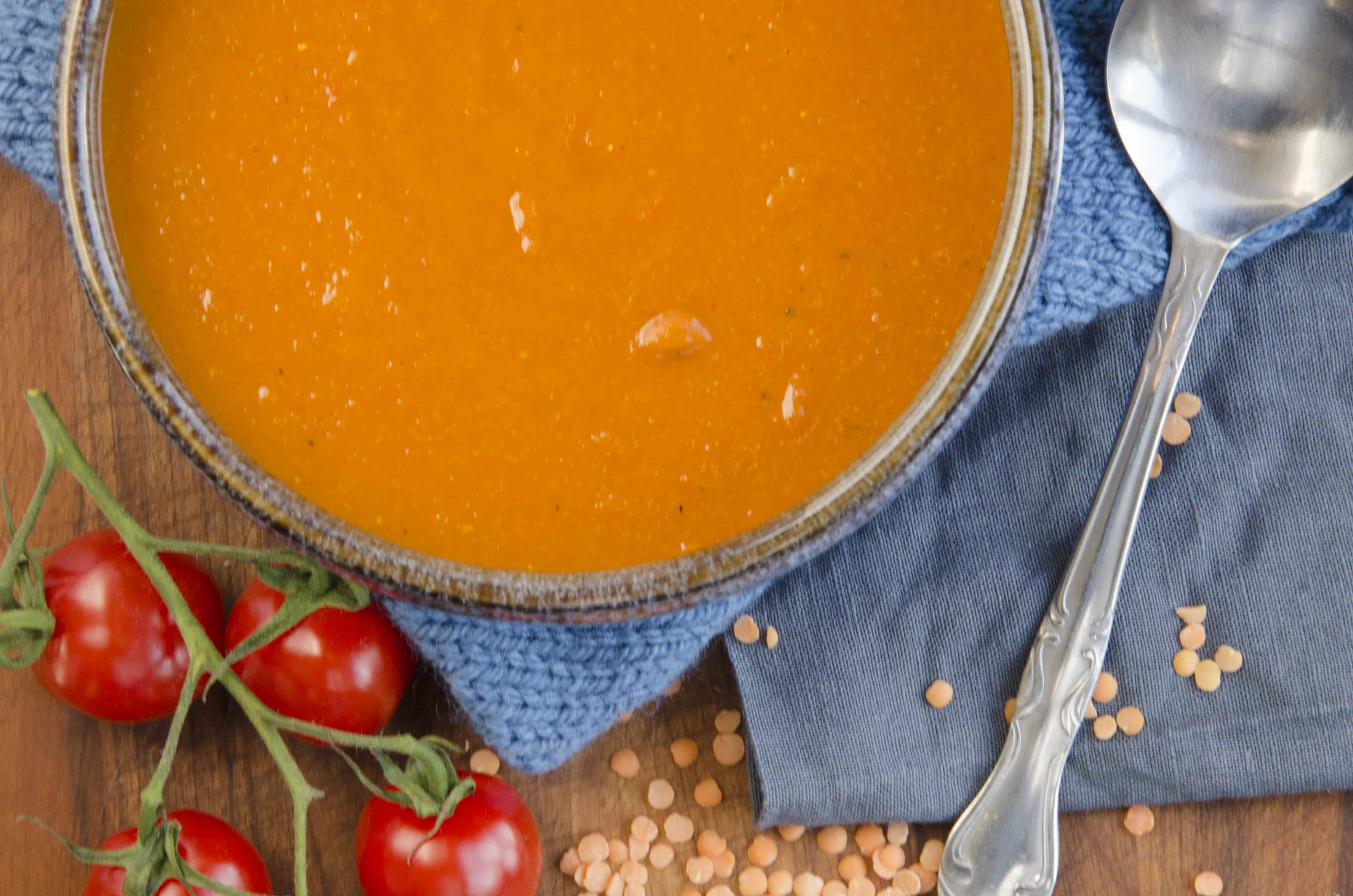 Spicy Tomato & Lentil Soup