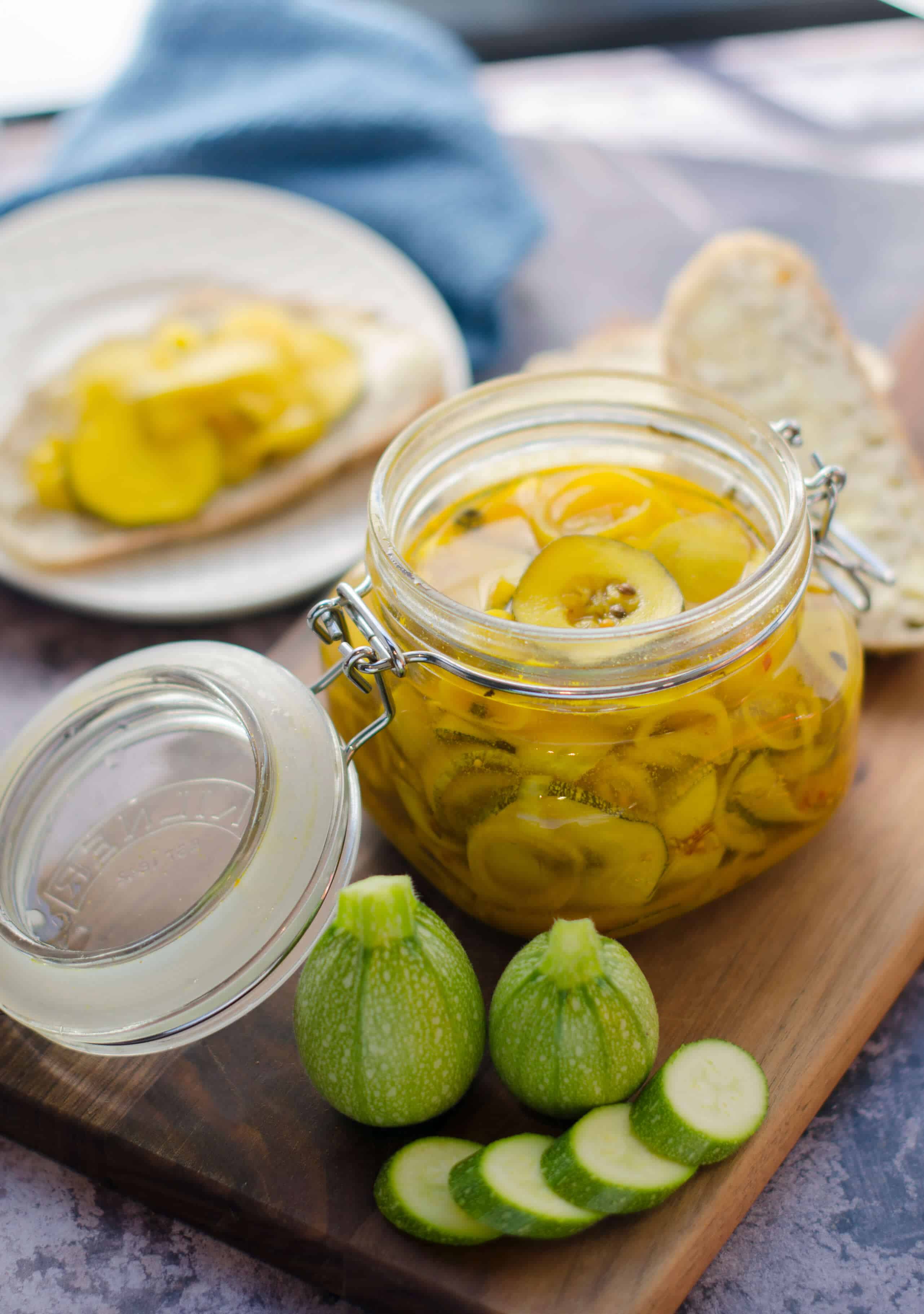 Quick Courgette Shallot Pickle Lost In Food