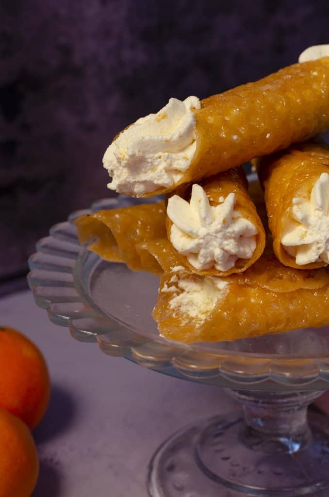brandy snaps with clementine cream Lost in Food