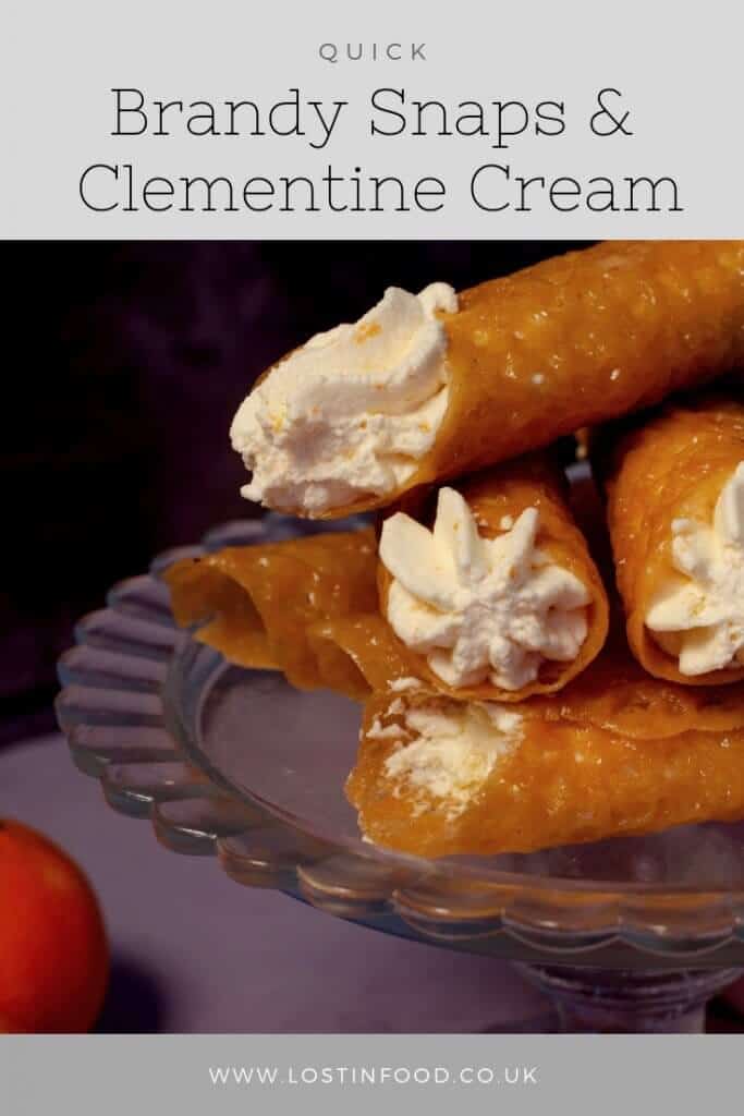 brandy snaps with clementine cream Lost in Food
