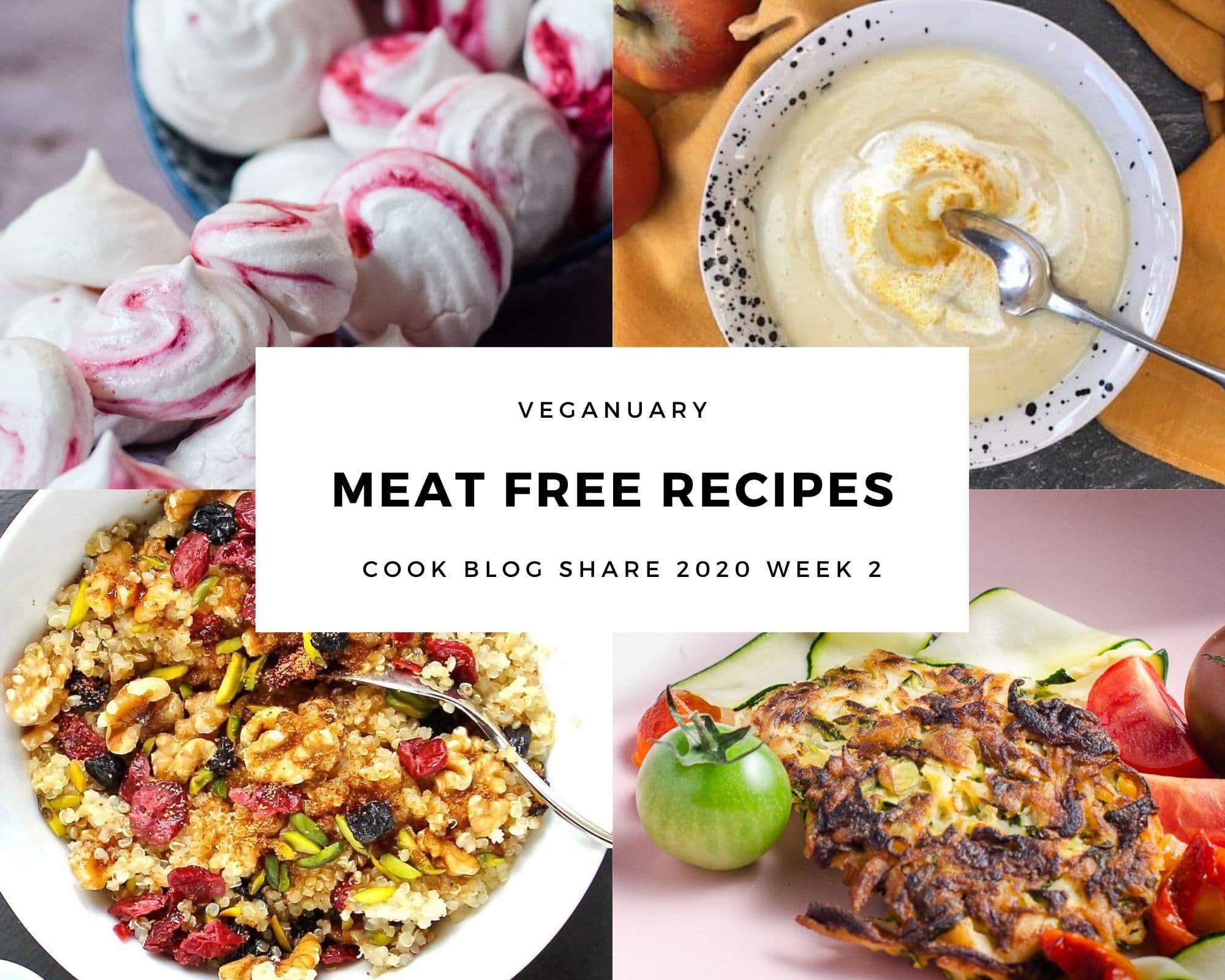 Meat Free Recipe Collage Cook Blog Share 2020 Week 2 Lost in Food