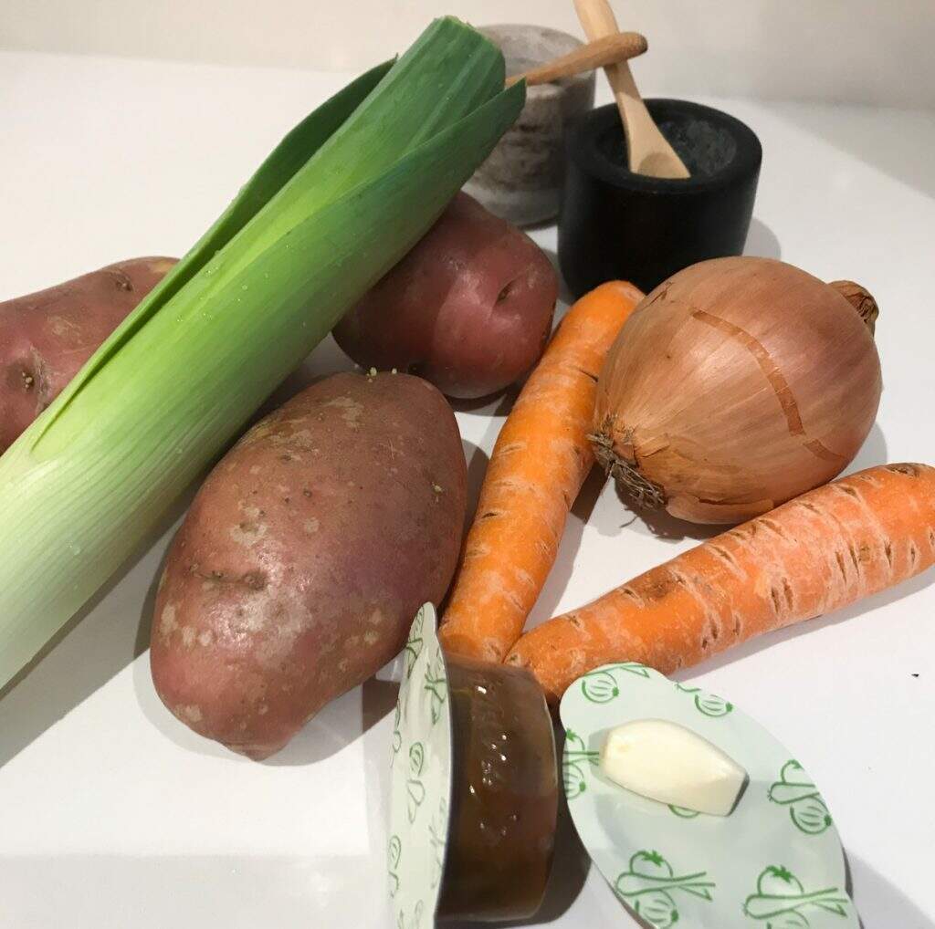 Vegetables ready for soup making