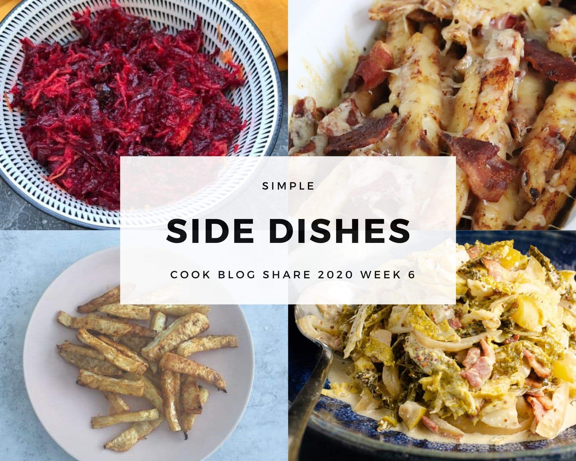 Simple collage of Side dish recipes Cook Blog Share