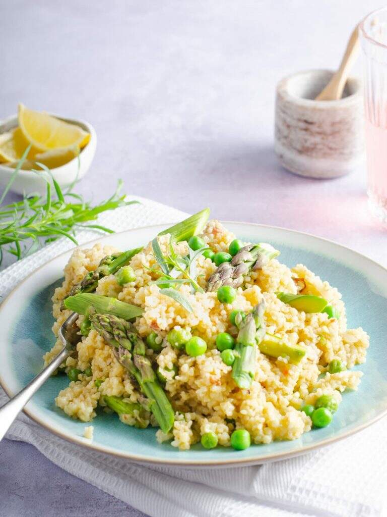 Bulgur Wheat Risotto with Asparagus Lost in Food