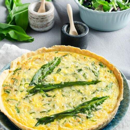 Comte Cheese & Wild Garlic Tart - Lost in Food