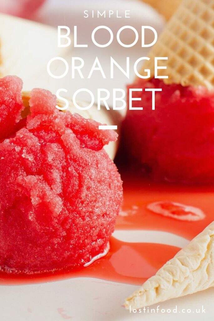 Simple Blood Orange Sorbet