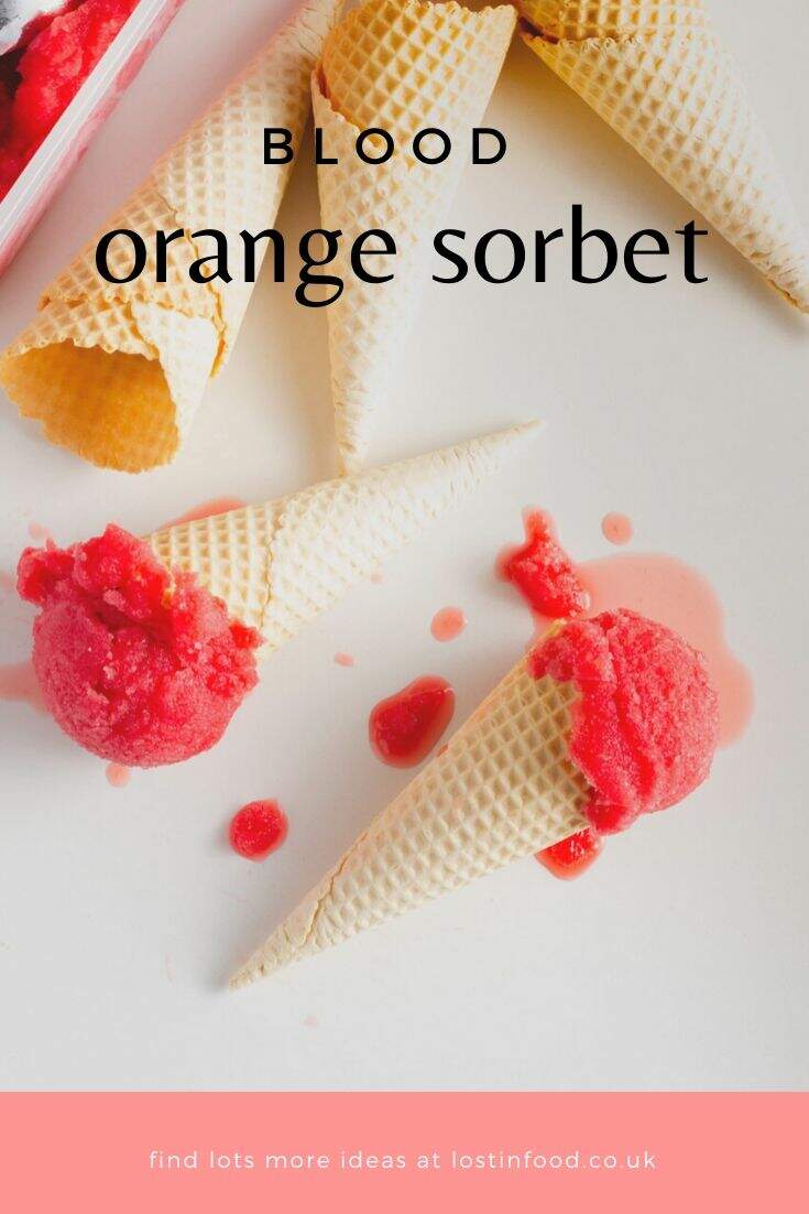 Blood orange sorbet