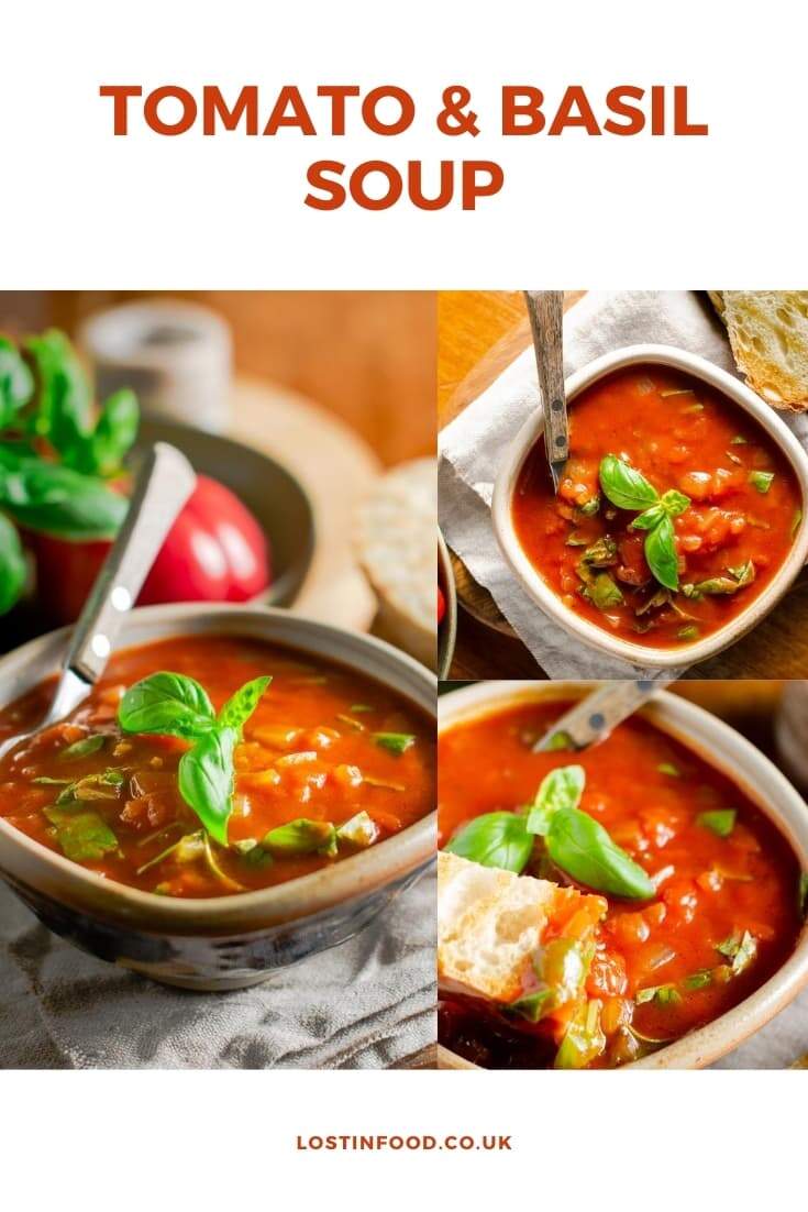 Easy Tomato & Basil Soup - Lost in Food