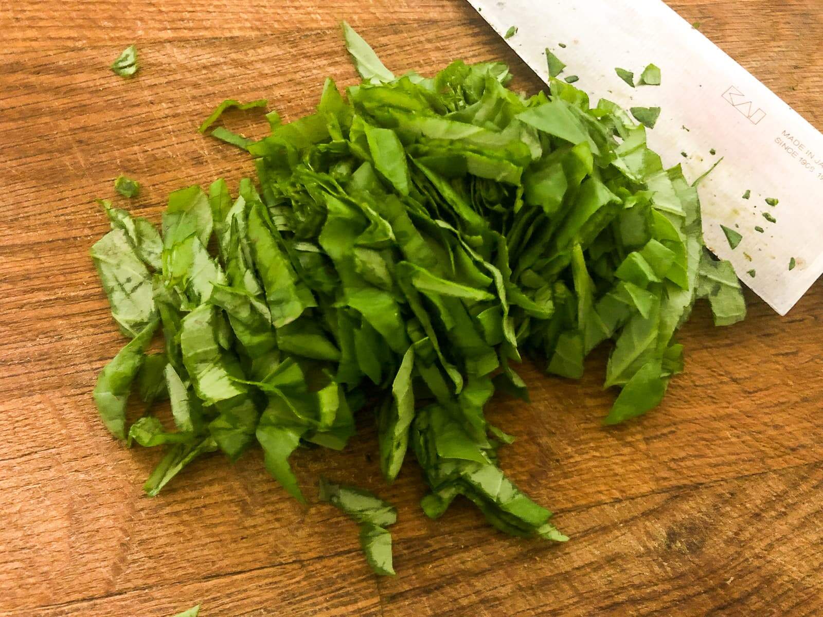 Fresh chopped basil.