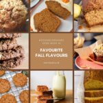 Collage of fall baking recipes