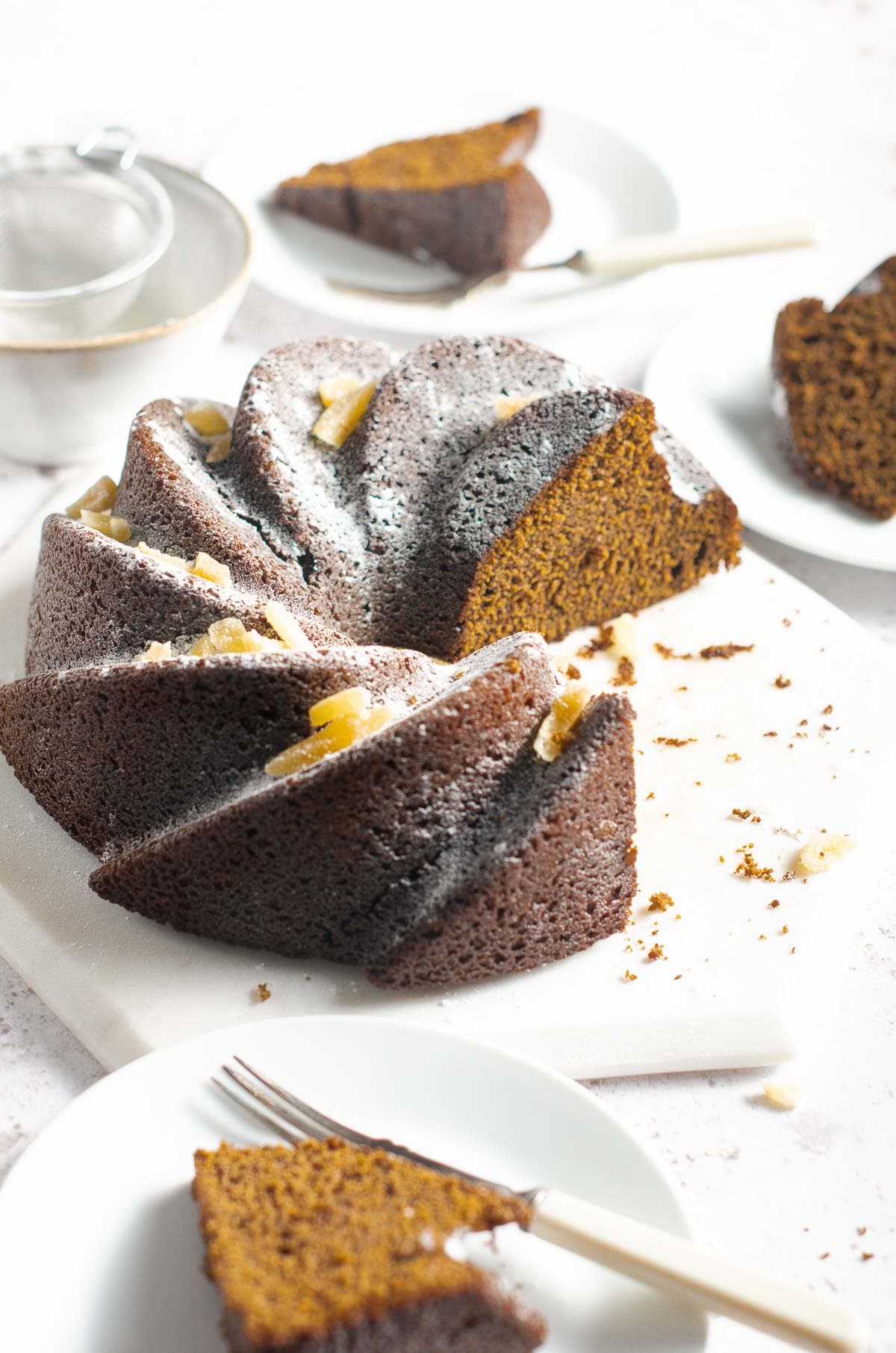 classic sticky gingerbread bundt cake - Lost in Food