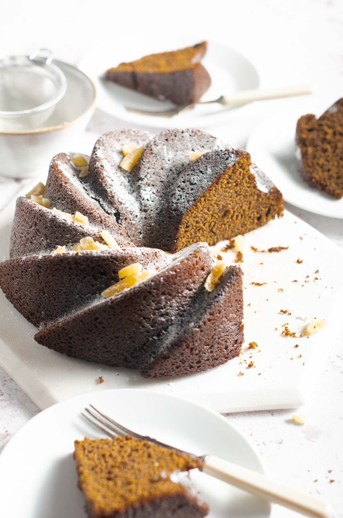 Gingerbread Bundt Cake, a spicy wintry treat - Blossom to Stem