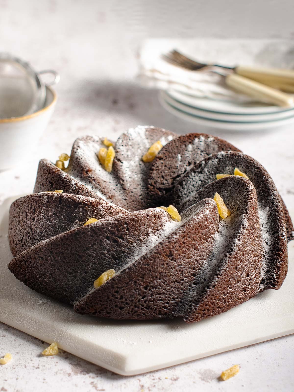 Gingerbread Bundt Cake, a spicy wintry treat - Blossom to Stem