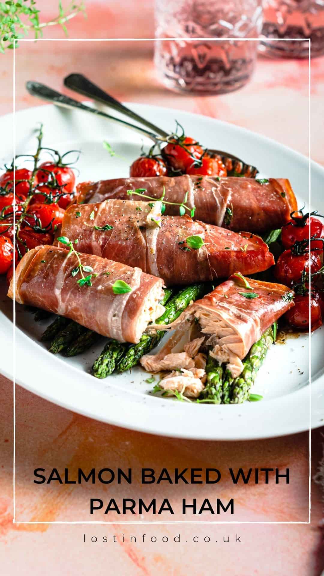 oven baked salmon fillet with Parma ham Lost in Food